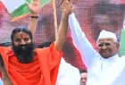 PM must keep cabinet clean : Ramdev,as he sits on fast with Hazare